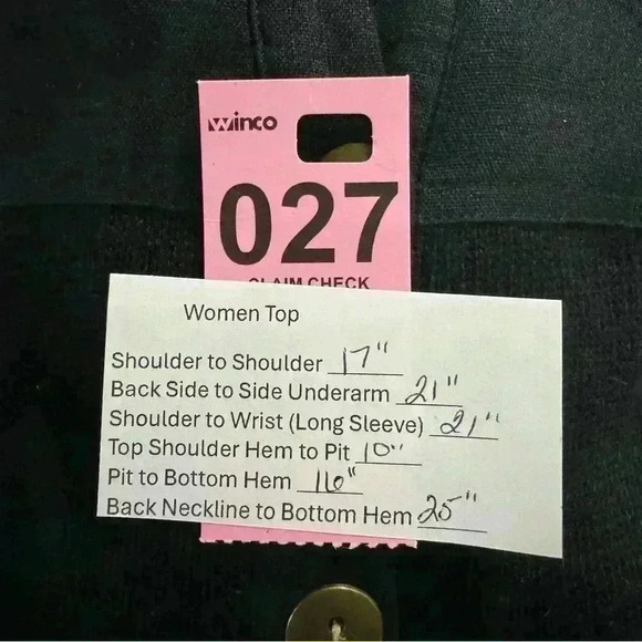 Pierre Cardin Women’s M Linen Button-Front Combo Black Sweater Shirt Jacket - Picture 10 of 10